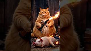 Cat cook piggy 🐷 #cat #foryou #ai
