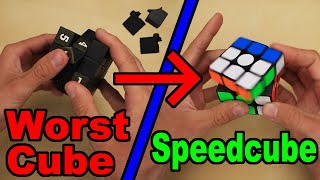 I turned my WORST 3x3 into a Speedcube