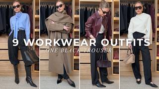 HOW TO STYLE BLACK TROUSERS | 9 Chic Workwear Outfit Ideas