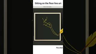 Sitting on the floor line art using python #creative #shorts #satisfyingart
