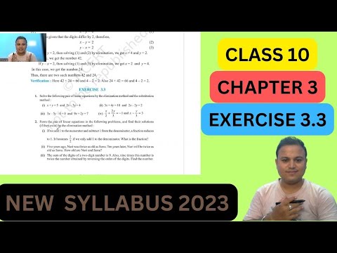 CLASS 10 LINEAR EQUATIONS IN TWO VARIABLES EXERCISE 3.3  QUESTION 2  (PART 1)🔥