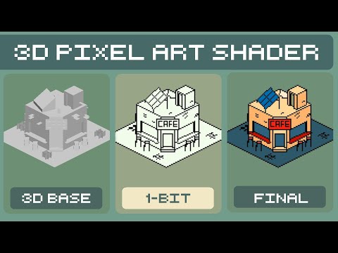 Blender 3d Isometric Building with Pixel Art Render (showcase)