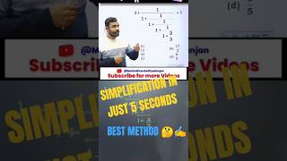 SIMPLIFICATION BEST METHOD BY ADITYA RANJAN SIR 🤔✍️ #maths #mathstricks #mathsshorts #shorts #ssc