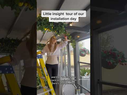 Watch us installing faux lemon decor for Italian restaurant #flowers #lemondecor #project
