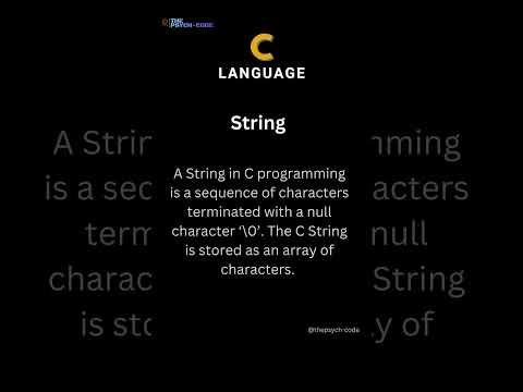 String in C 👾 | C programming language | #shorts #learning #youtubeshorts #subscribe