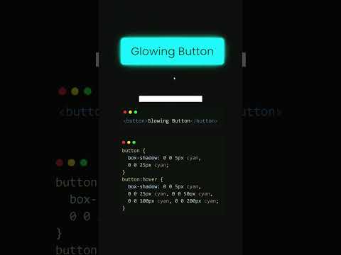 Glowing Button with Css | HTML | CSS |