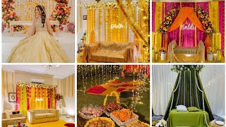 Simple and easy decorations ideas at home 😍😍//Mayon decorations//mehndi function ideas//