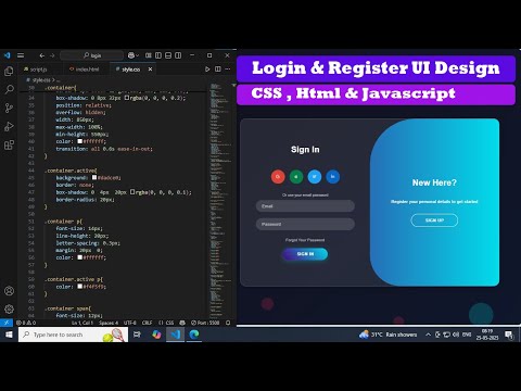 Login & Register Ui Design || Animated replace Login and Register page || Fontside devloped.