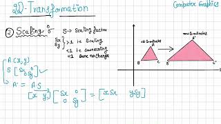 Computer graphics Transformation in 2D : Scaling |  Complete Explanation with Example