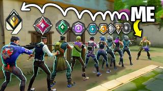 1v1ing Every Rank In Valorant... Which is the HARDEST?