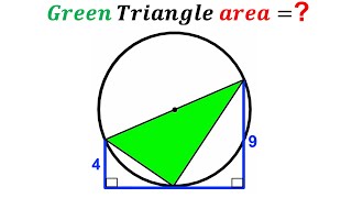 Can you find area of the Green shaded Triangle? | (Circle) | #math #maths | #geometry