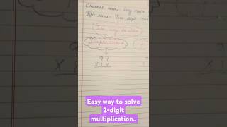 Easy way to solve 2-digit multiplication #easylearning #mathshortcuts #mathtricks #educationMaths