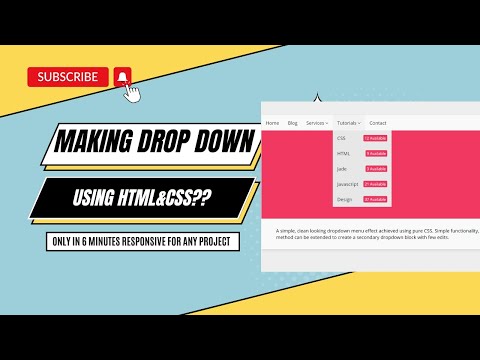 How To Make Drop Down Menu Using HTML And CSS | HTML Website Tutorials
