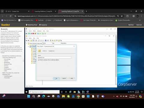 6.5.5 Create OUs : TestOut