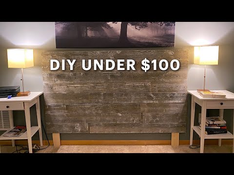 Rustic Barn Wood Headboard Easy DIY Build for under $100