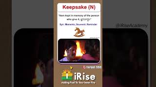 KEEPSAKE(N) #vocabulary #englishlanguage #englishvocabulary #ssccglclasses #sscnewbatch #ssc #ssccgl