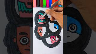 Cardboard Puzzle Solving Game #shorts #art #satisfying #painting #creativeart