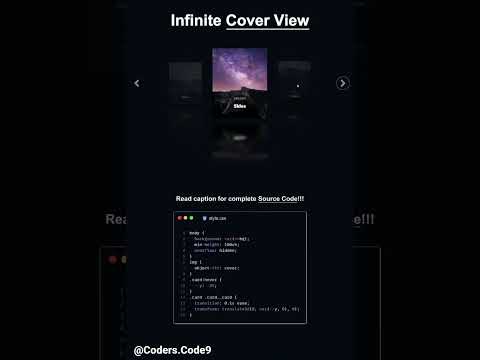🚀 Infinity Cover View using HTML & CSS 💻 | Creative Web Design Animation 🌐#shorts
