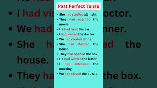 Past Perfect Tense Examples | Tenses in English Grammar