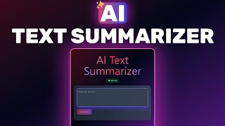 Build an AI Text Summarizer App with React, Tailwind and Puter.js | AI App Tutorial