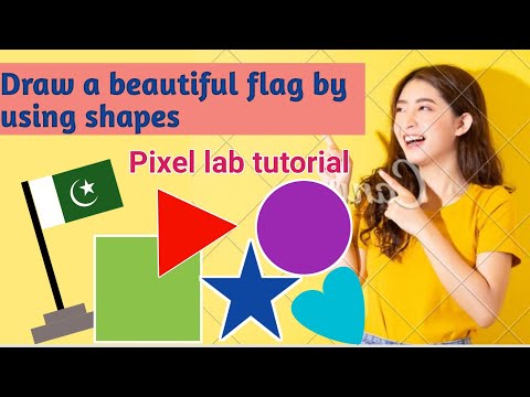 how to draw a flag by using shapes|| pixel lab tutorial