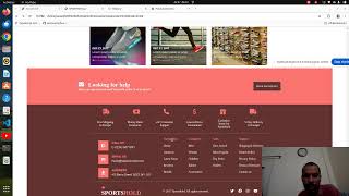 HTML CSS landing page of SPORTSHOLD