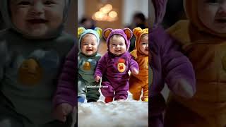 Trio Bayi Lucu AI #bayikembar #bayikembartigalucu