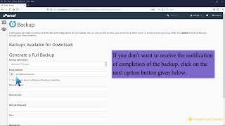 How to generate a cPanel backup and sent it to FTP Server with Forward Focused Solutions