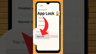 App Par Lock Kaise Lagaye?🔒#AppLock#PhoneLockTrick #MobileSecurity#applock#LockApps#shorts#lockapps