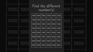 FIND THE DIFFERENT NUMBER(S) #maths #education #mathstricks