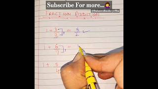 fraction addition trick || Math tricks|| important for competition #youtubeshorts #shorts