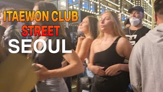 [4K] Saturday night walk on Itaewon club street Seoul tour South Korea