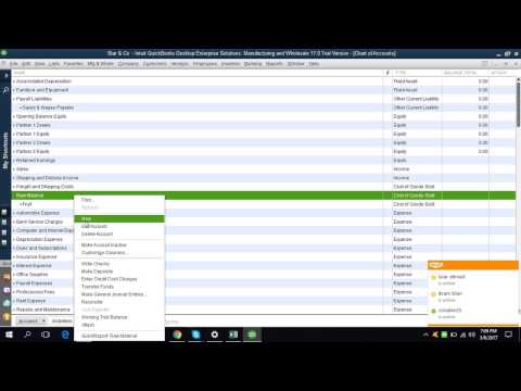 QuickBooks Tutorial Part 02 Setting Up the Chart of Accounts