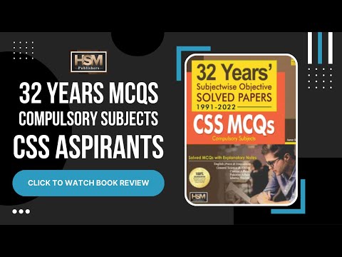 CSS 2022 Compulsory Subjects | 32 Years CSS Compulsory Subjects Solved MCQs HSM PUBLISHERS