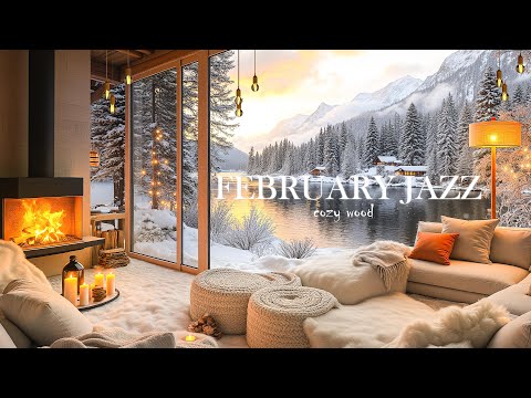 Relaxing Morning Jazz Melodies To Relax 4K | Winter Cafe Balcony In Lakeside Ambience