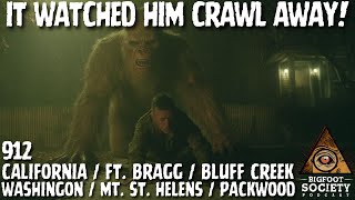 Sasquatch Crawled Behind Him | California | Bigfoot Society 912