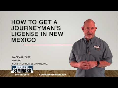How to Get a Journeyman's License in New Mexico NM