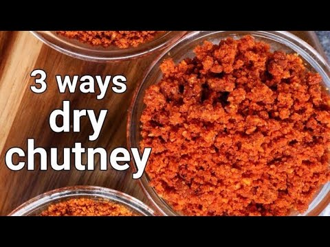 3 Simple Dry Chatney Recipes Vadapav Chatney Coconut Chatney Peanut Chatney | Hungry Chungry Kitchen