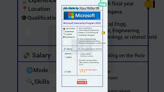 Cloud Network Engineer | Microsoft Internship Program 2025 | Apply Now | Students / Freshers