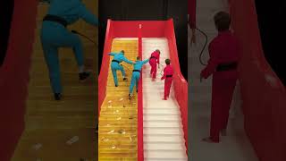 Slippery vs Sticky Stairs #mrbeast #tranding #viralshorts #viralvideos #tradingshorts #viralreels