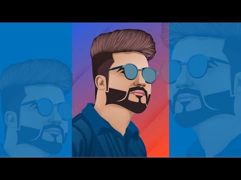 vector portrait tutorial / speed art / vector portrait tutorial illustrator / pentool expert