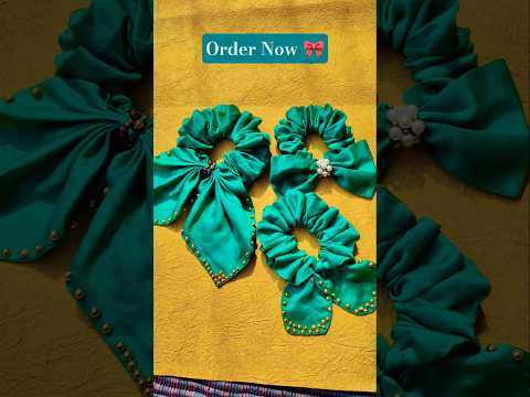 Scrunchies 🎀 Order #ecommerce #hairaccessories #shorts #youtubeshorts #business #smallbusiness #yt