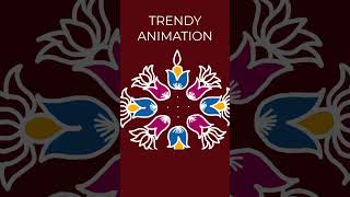 Latest easy & simple sravanamasam muggulu | Chukkala muggulu | Easy rangoli | @TrendyAnimation