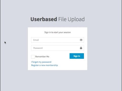 User based file upload storage system-Part-1