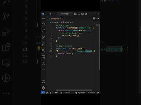 Clean Code -  Use async instead of promise  #cleancode #programming #typescript