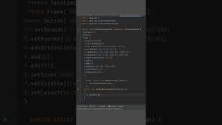 ActionListener Use in  JAVA AWT PART 2 #SHORTS  #coding #100secondsofcode