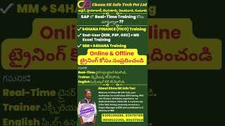 *S4HANA Finance Real Time Training in Telugu*Best SAP FICO Training In Hyderabad*-SAP FICO In Telugu