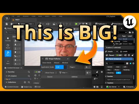 Scale Unreal Engine's User Interface! SQUINT no more! Great for recording UE5 tutorials too!