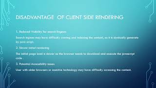SERVER SIDE RENDERING VS CLIENT SIDE RENDERING