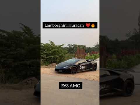 Lamborghini Huracan x E63 AMG 🖤🔥 driving in rain #lamborghini #huracan #lp610  #rainyday #allblack